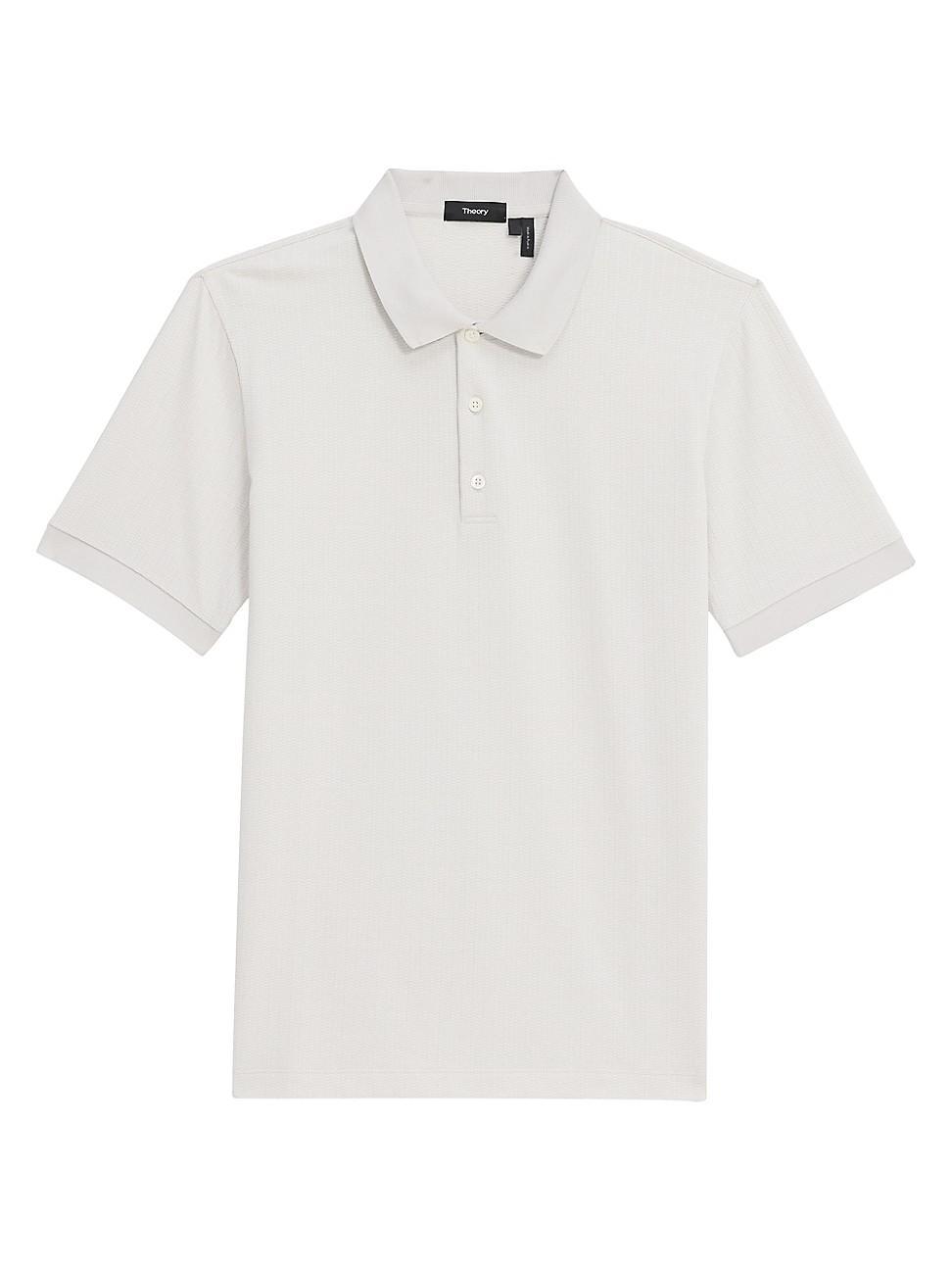 Theory Zelig Jacquard Stripe Cotton Polo Product Image