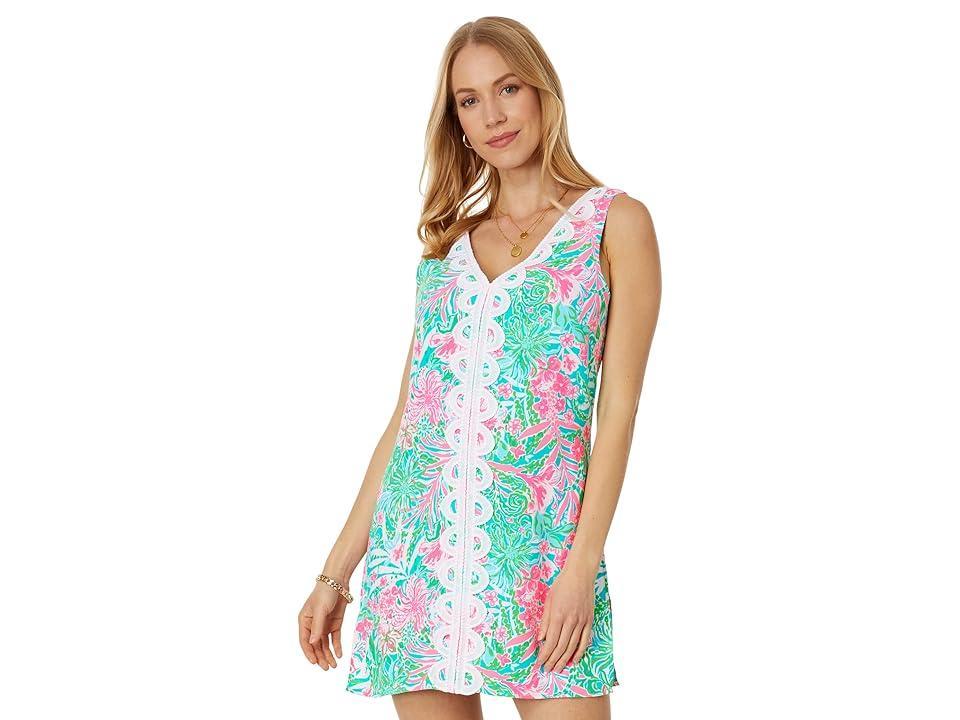 Lilly Pulitzer Ronnie Romper (Amalfi Blue Leaf It Wild) Women's Jumpsuit & Rompers One Piece Product Image