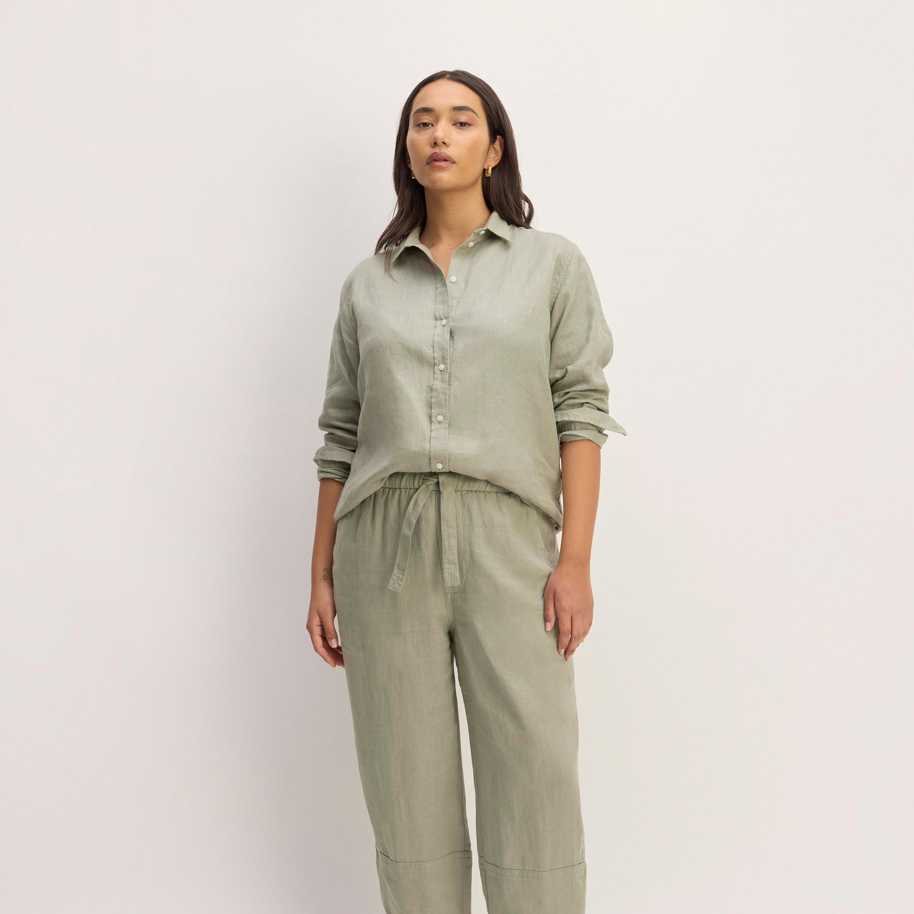 The Linen Pull-On Barrel Pant product image