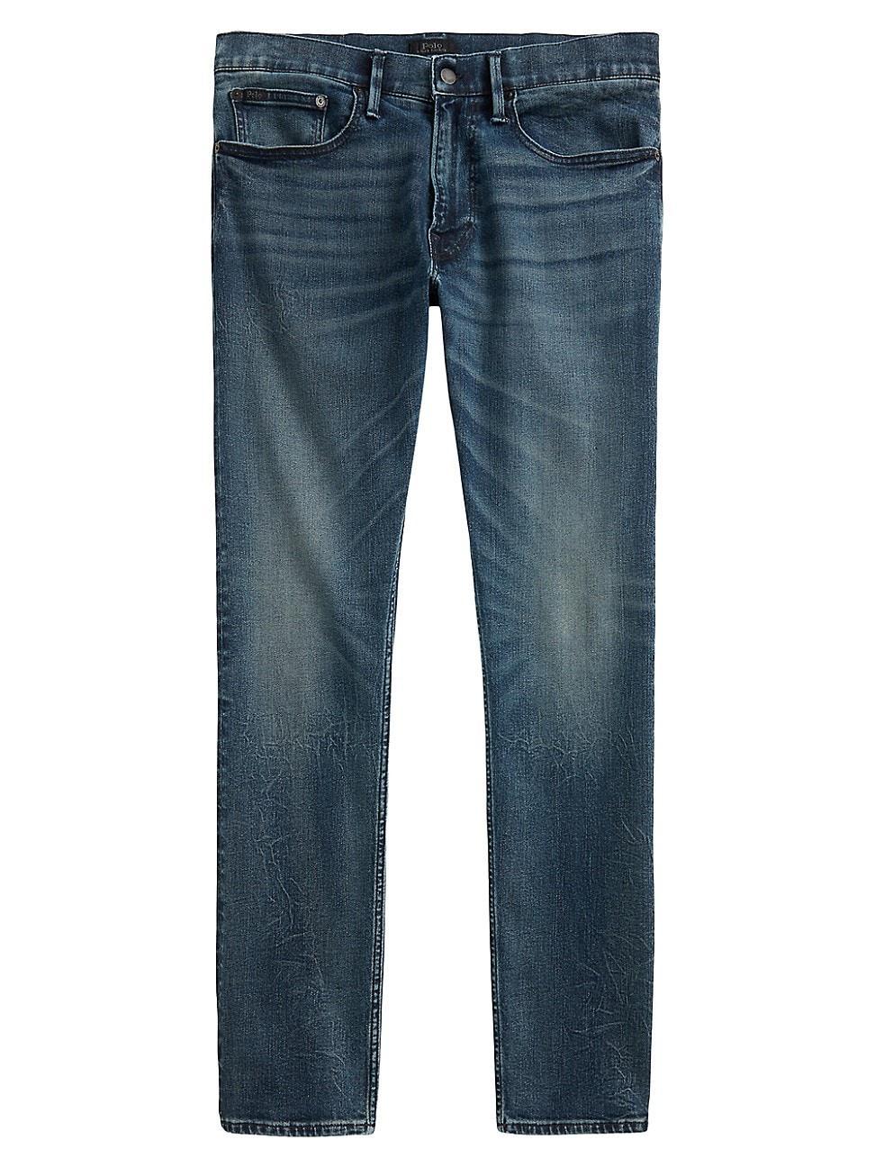 Mens Cotton Slim-Fit Jeans Product Image