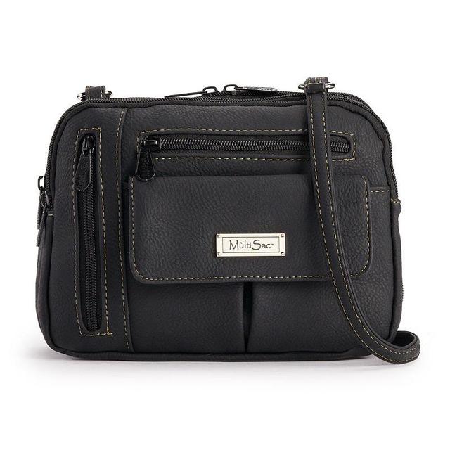 Womens MultiSac Zippy Crossbody Bag, Black Product Image