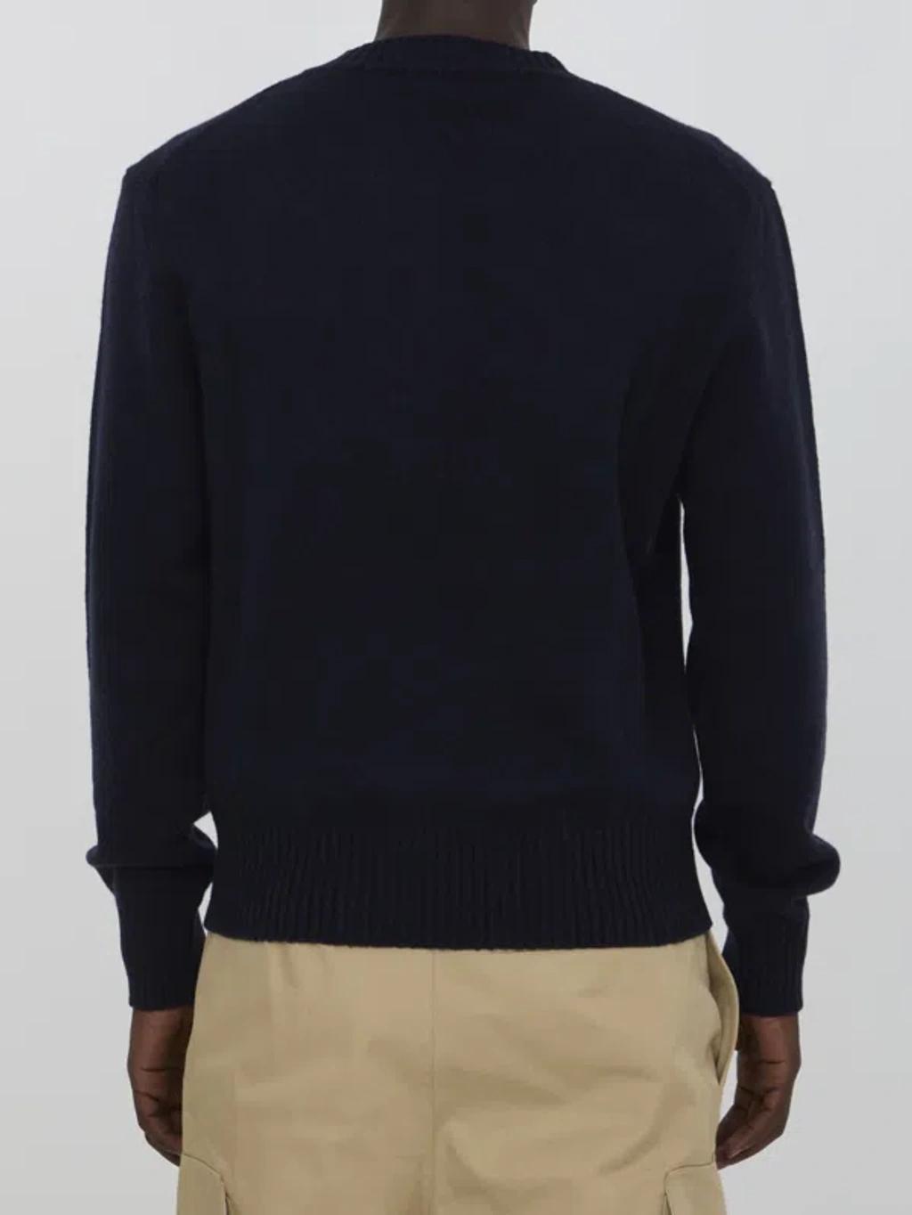 AMI ALEXANDRE MATTIUSSI Ami Paris Ami De Coeur Crewneck Jumper In Blue Product Image