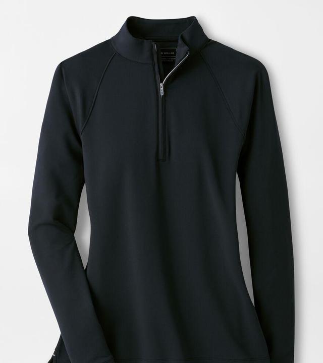 Peter Millar Womens Raglan-Sleeve Perth Performance Pullover | Color: Black | Size: S Product Image