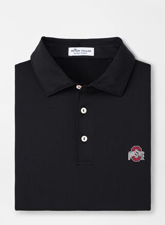 Peter Millar Mens UNC Solid Performance Jersey Polo | Color: Black | Size: S Product Image