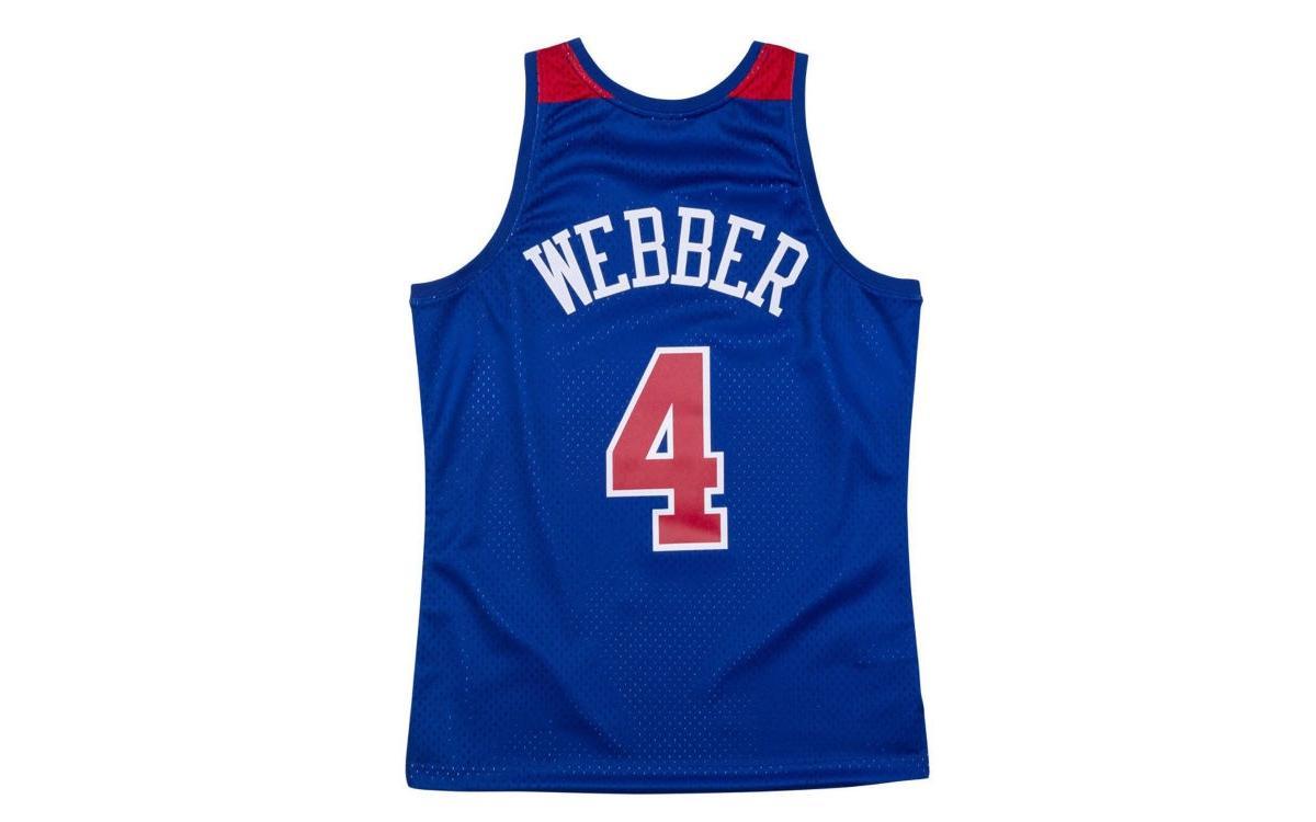 Mitchell & Ness Washington Bullets Chris Webber Mens Hardwood Classic Swingman Jersey - Blue Product Image