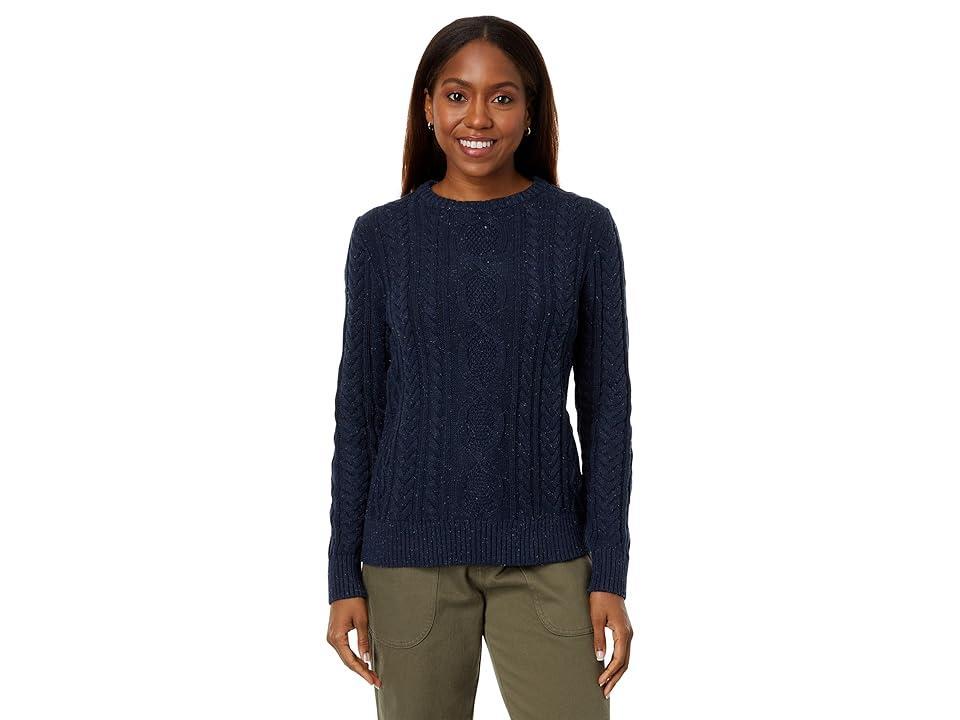 L.L.Bean Soft Cotton Fisherman Crew Neck (Navy Donegal) Women's Clothing product image