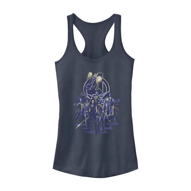 Juniors Marvel Blue Hue Women Avengers Logo Tank Top, Girls Product Image