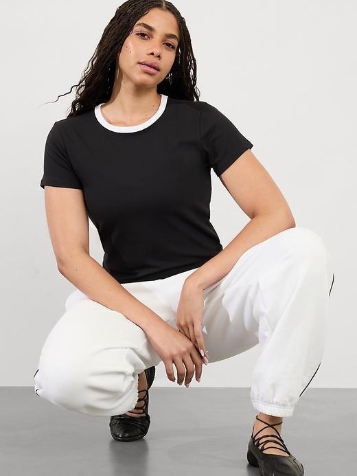 Signature Rib Crop Tee Product Image