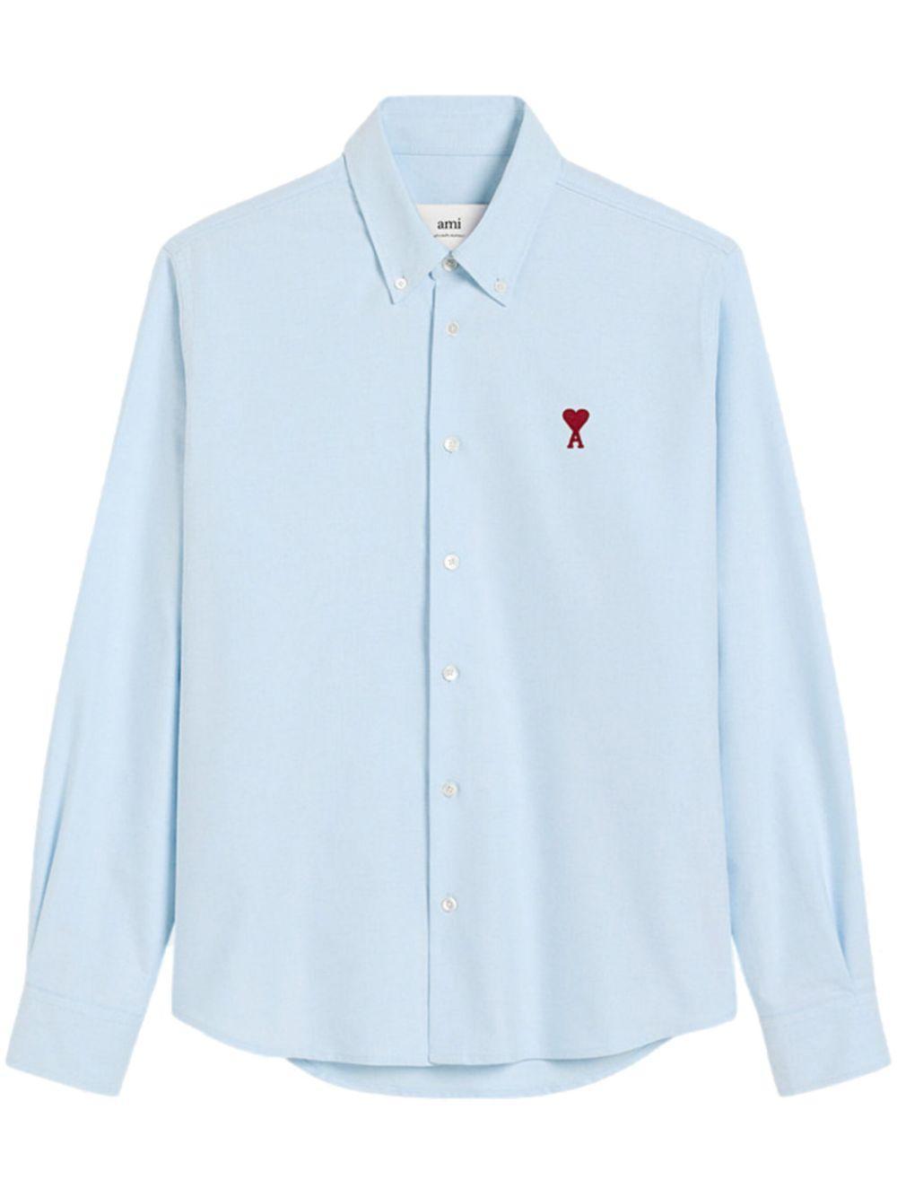 AMI ALEXANDRE MATTIUSSI Shirt Ami De Coeur In Light Blue Product Image