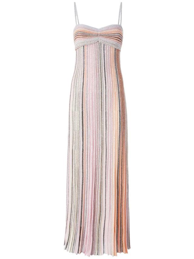 pleated lamé-effect dress  Product Image