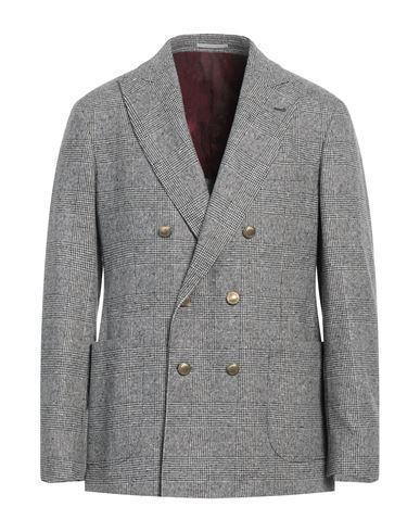 BRUNELLO CUCINELLI Man Blazer Charcoal Size 38 Wool, Cashmere In Grey Product Image