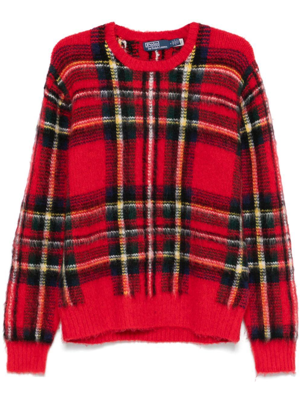 POLO RALPH LAUREN Long Sleeves Pullover Plaid In Red Product Image