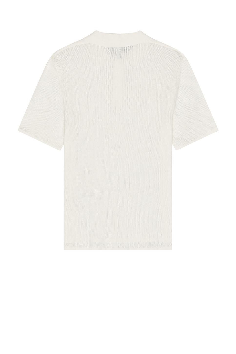 Rag & Bone Harvey Knit Polo in Ivory. - size L (also in S, M, XL) Product Image