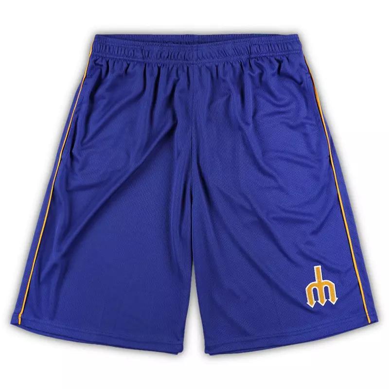 Mens ProfileRoyal Seattle Mariners Big & Tall Mesh Shorts Product Image