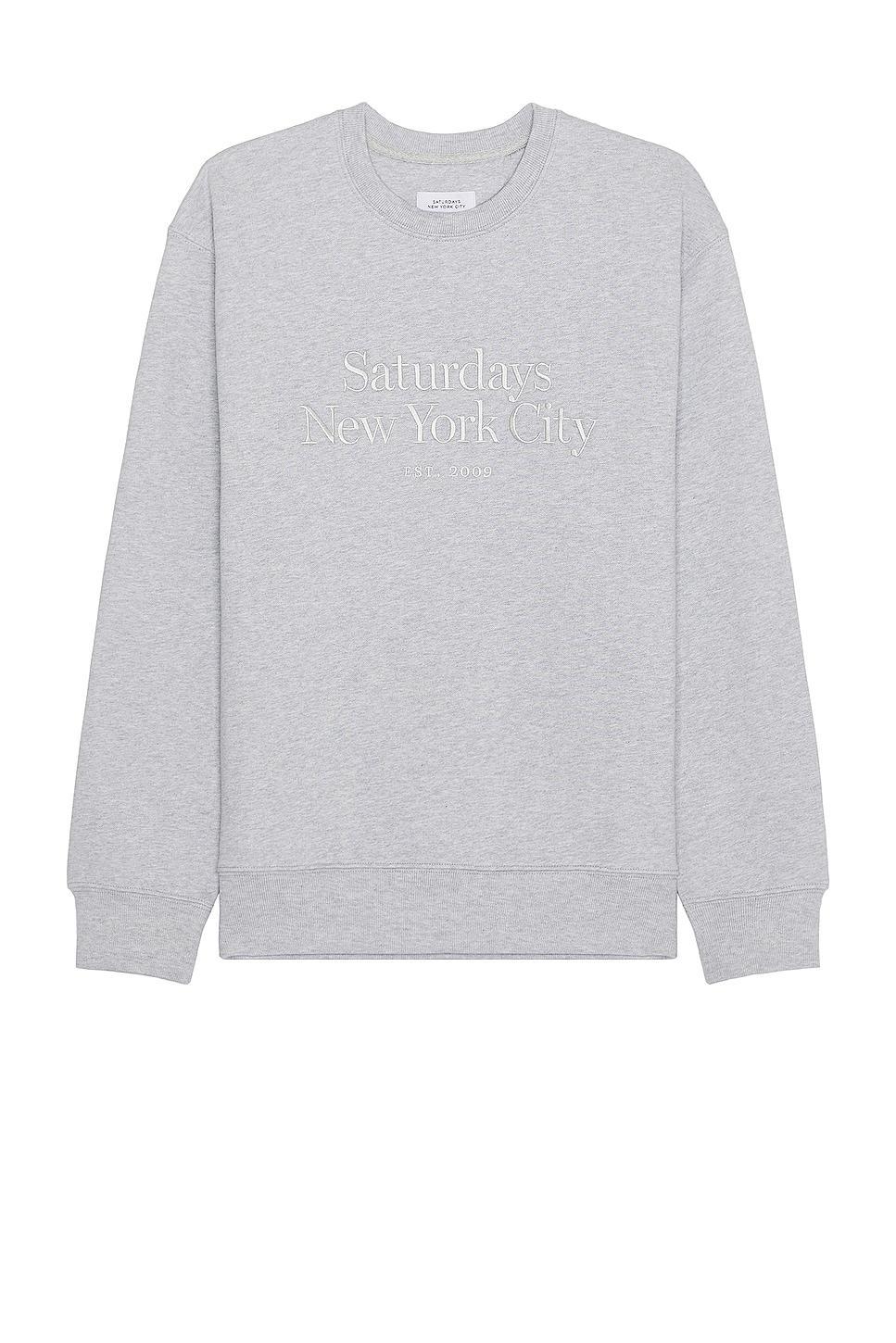 SATURDAYS NYC Bowery Miller Standard Crew in Grey. - size L (also in M, S, XL/1X) Product Image