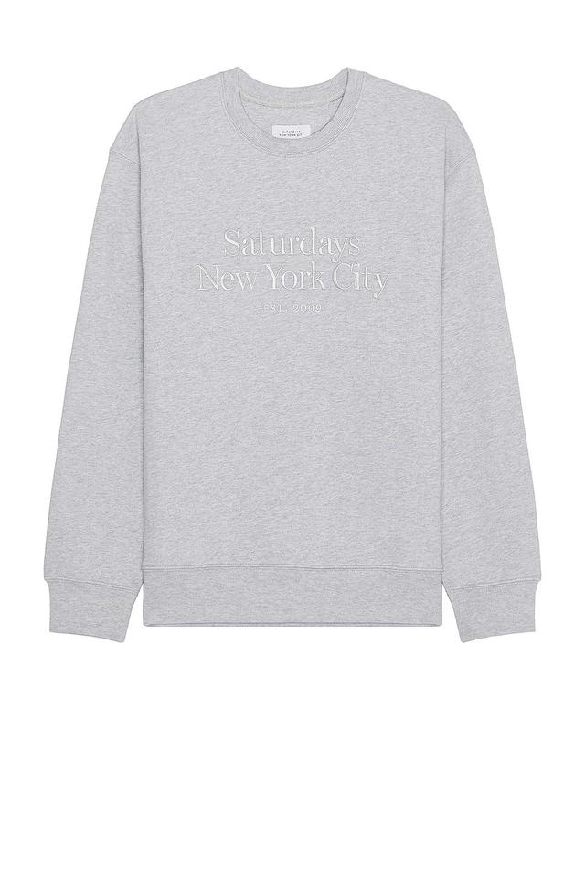 SATURDAYS NYC Bowery Miller Standard Crew in Grey. - size L (also in M, S, XL/1X) Product Image