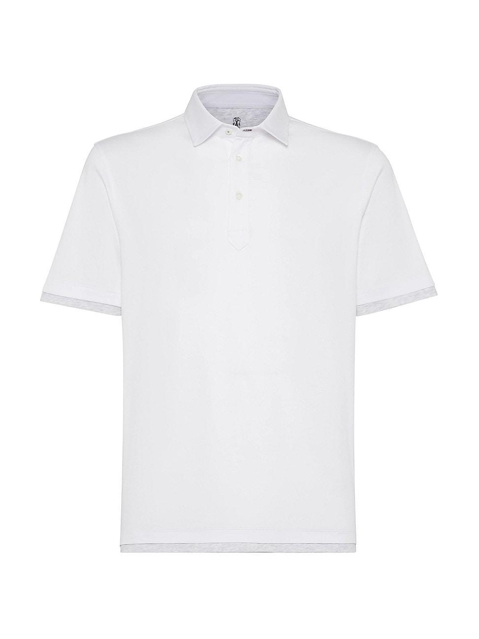 Mens Cotton Jersey Polo with Shirt Style Collar Product Image