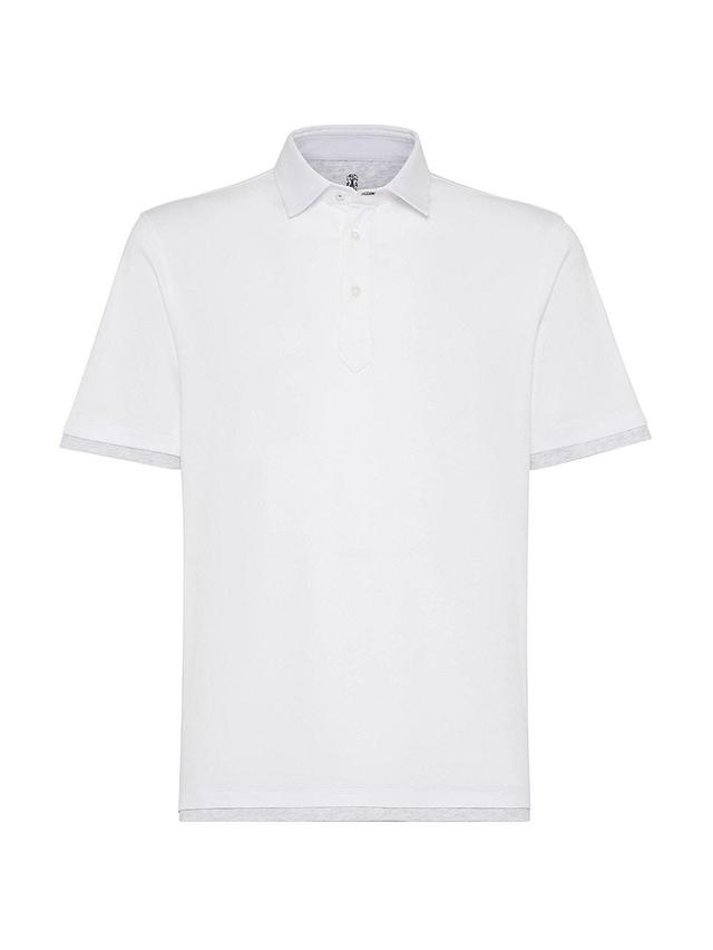 Mens Cotton Jersey Polo with Shirt Style Collar Product Image