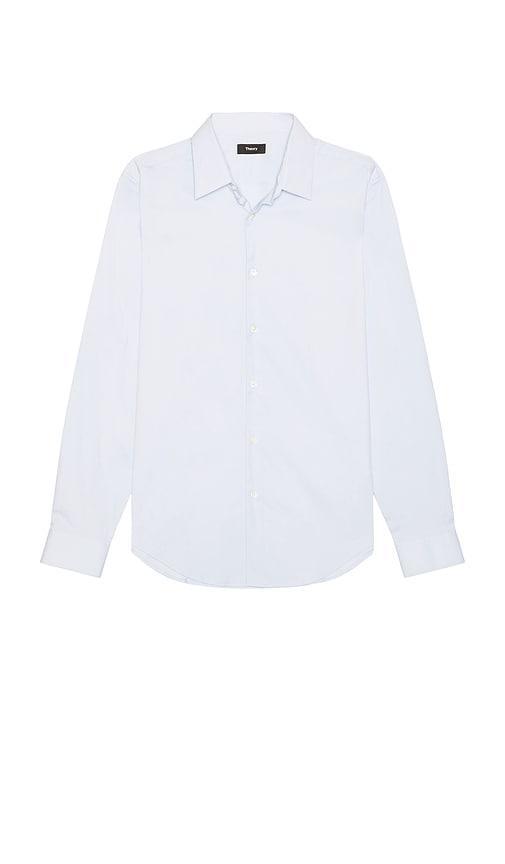 Theory Sylvain Wealth Shirt in Baby Blue. Product Image