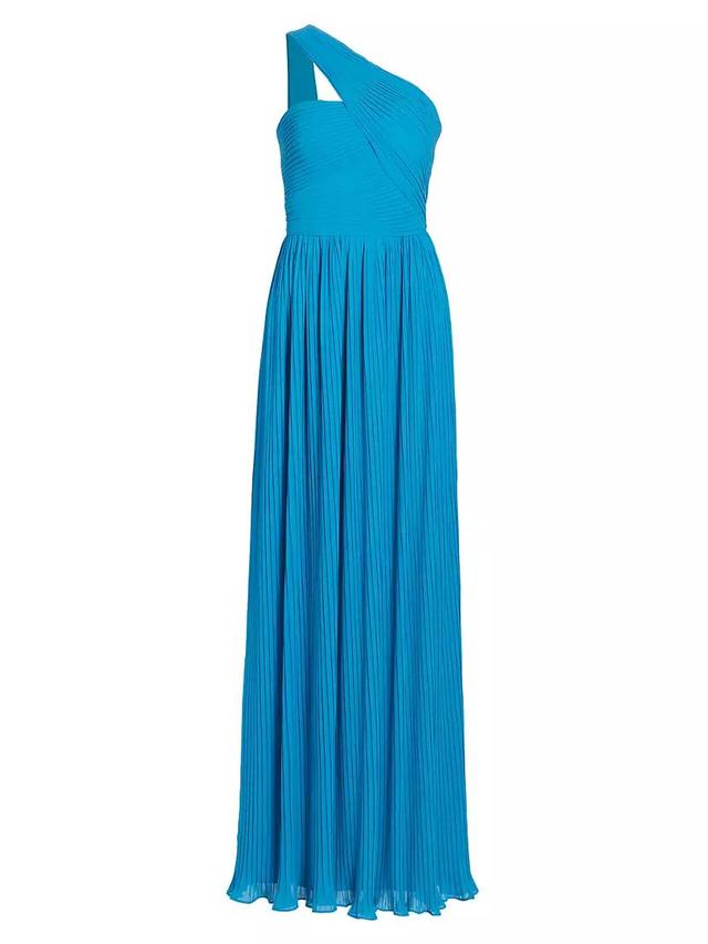 Skye One-Shoulder Pleated Gown Product Image