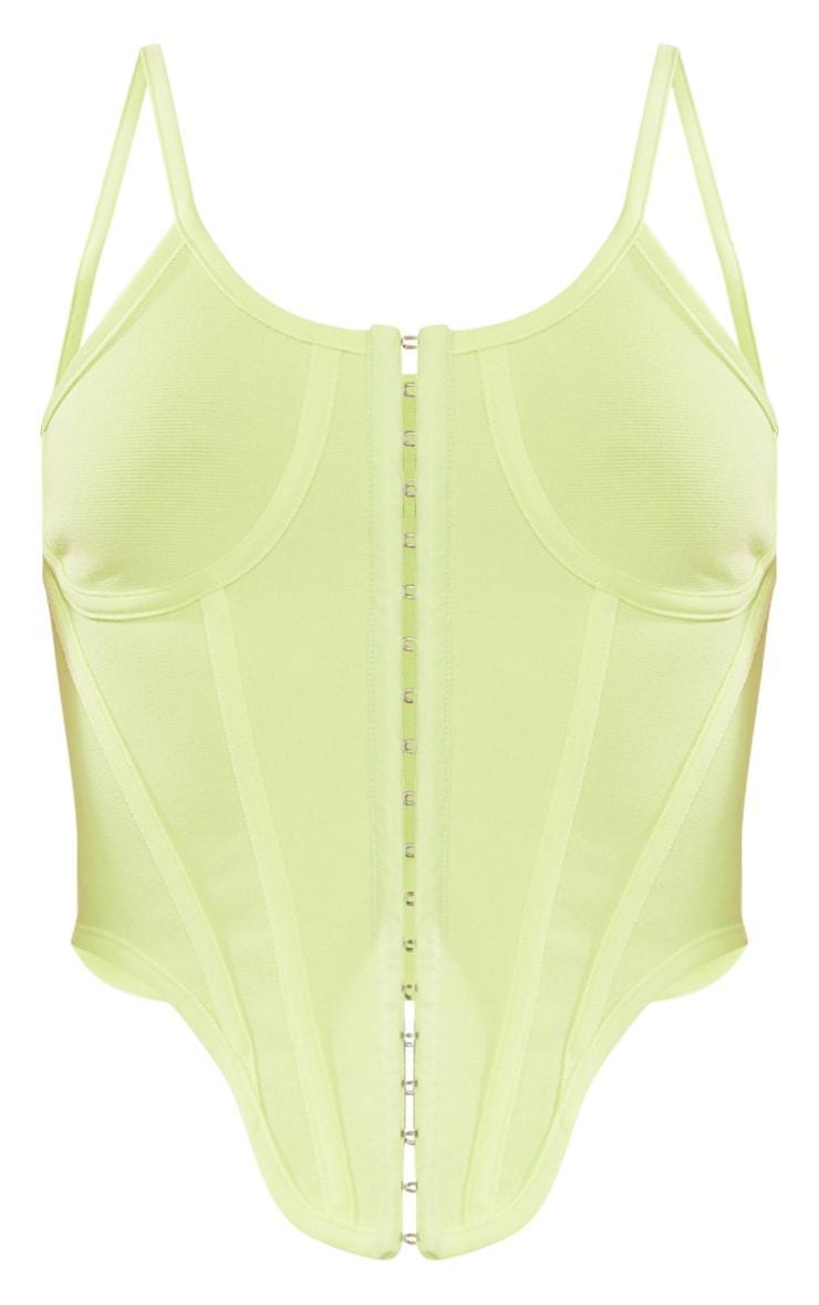 Light Lime Bandage Dip Hem Hook And Eye Corset Product Image