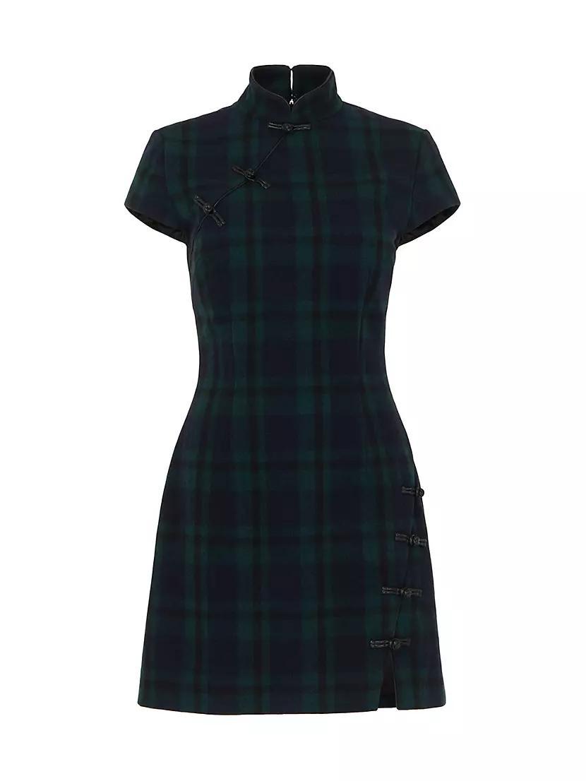 Wendy Plaid Wool-Blend Minidress Product Image