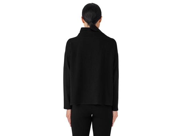 Eileen Fisher Drapey Funnel Neck Brushed Terry Tunic Product Image