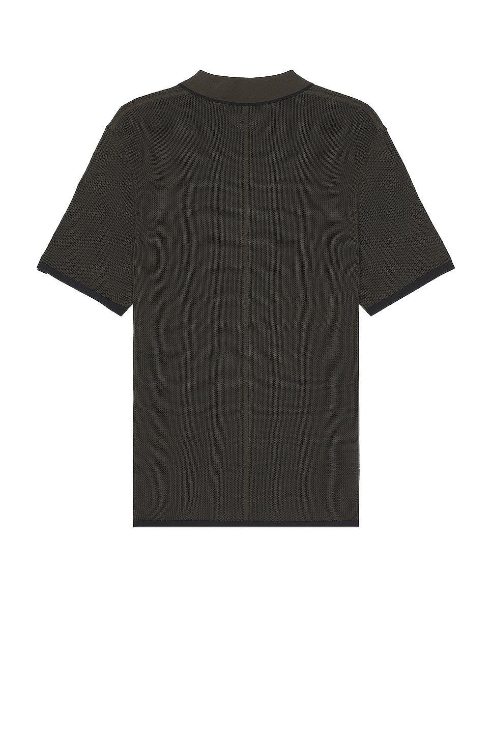 Rag & Bone Harvey Knit Polo in Shadow Green - Green. Size M (also in ). Product Image