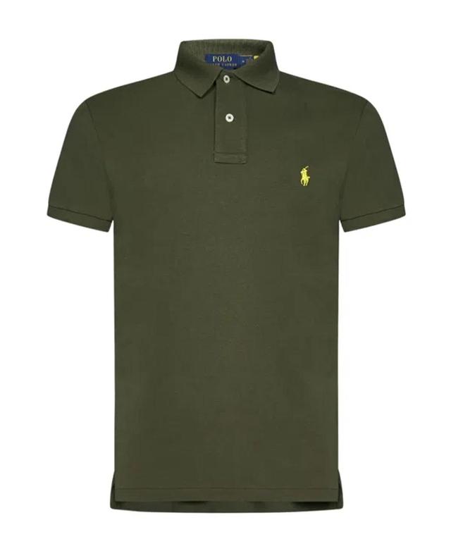 POLO RALPH LAUREN Embroidered-logo Detail Polo Shirt In Green Product Image