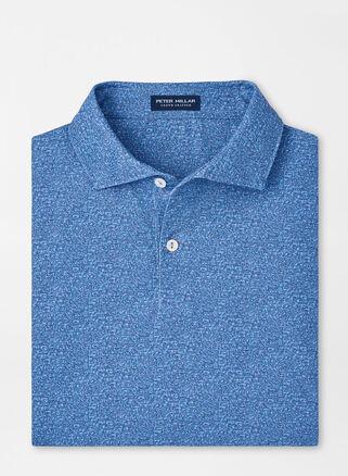 Peter Millar Mens Radio Star Performance Jersey Polo | Color: Brook Blue | Size: XL Product Image