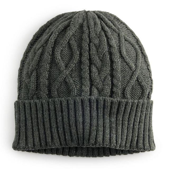 Mens Sonoma Goods For Life Cable Knit Beanie Product Image