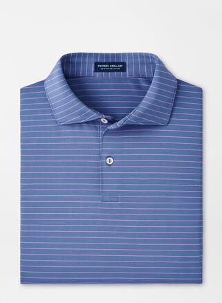 Peter Millar Mens Duet Performance Jersey Polo | Color: Blue Pearl | Size: M Product Image