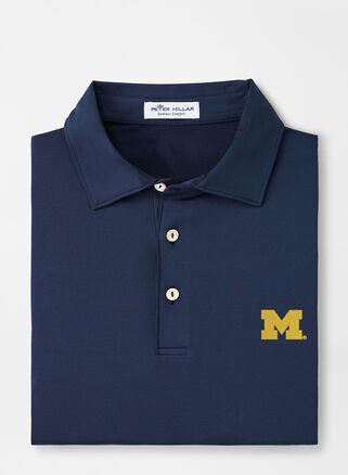 Peter Millar Mens Michigan Solid Performance Jersey Polo | Color: Navy | Size: L Product Image