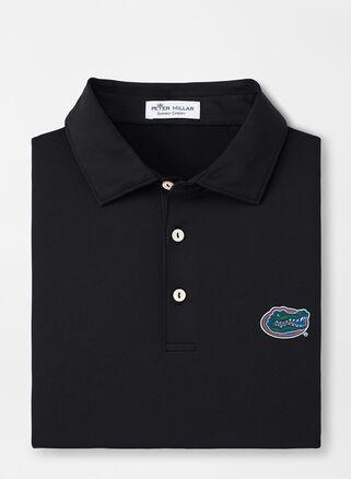 Peter Millar Mens Florida Solid Performance Polo | Color: Black | Size: S | UF Product Image