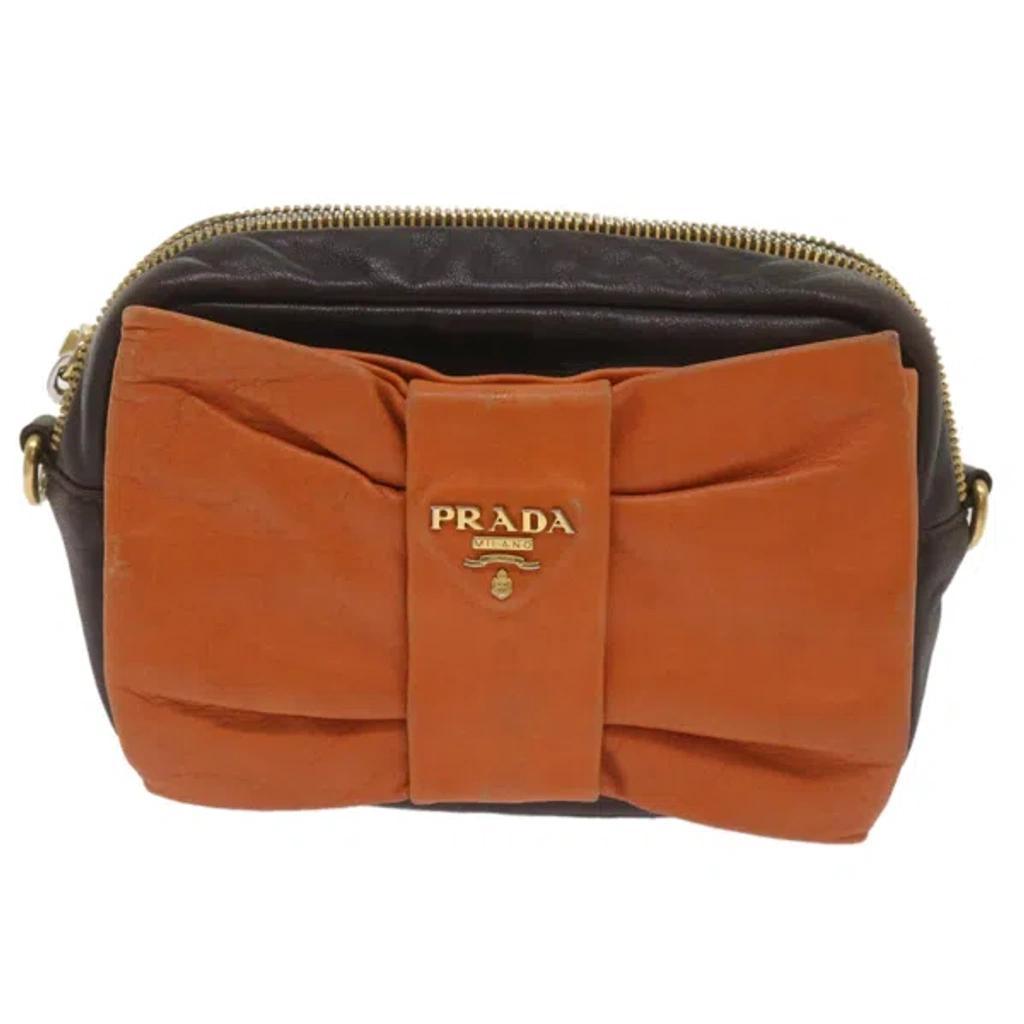 Ribbon Leather Shoulder Bag () In Multicolour Product Image