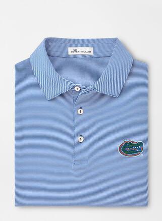 Peter Millar Mens Florida Jubilee Stripe Performance Polo | Color: Blue | Size: 3XL | UF Product Image