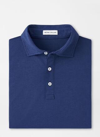 Peter Millar Mens Crown Comfort Cotton Polo | Color: Atlantic Blue | Size: XXL Product Image