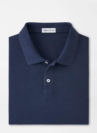 Peter Millar Mens Sunrise Piqu Polo | Color: Navy | Size: S Product Image