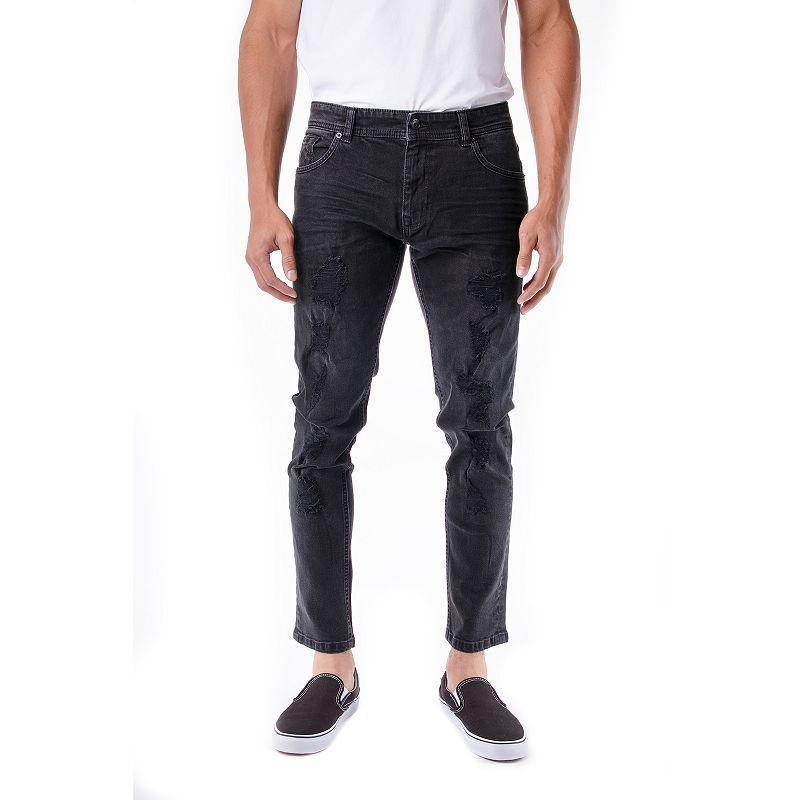 Mens Stretch Distressed Skinny Jeans Product Image