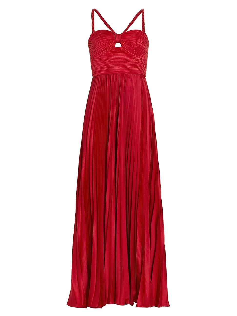 Womens Idra Pleated Halter Gown Product Image