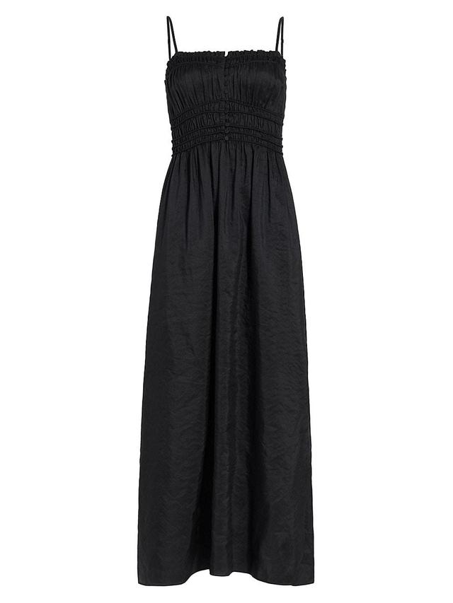 Womens Corded Satin Maxi Dress Product Image