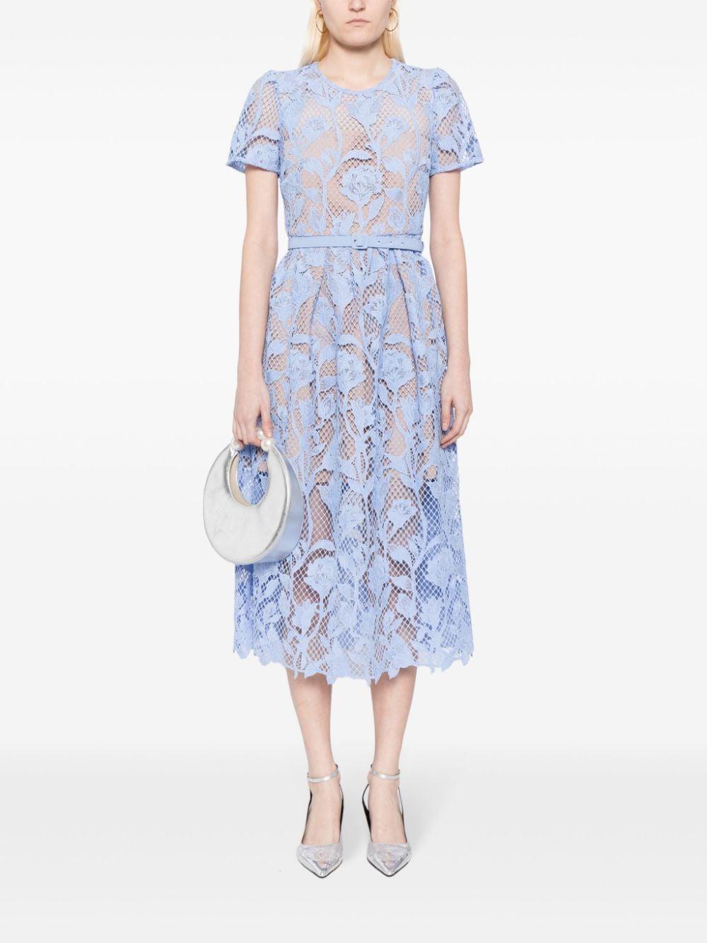 Lily floral-lace midi dress Product Image