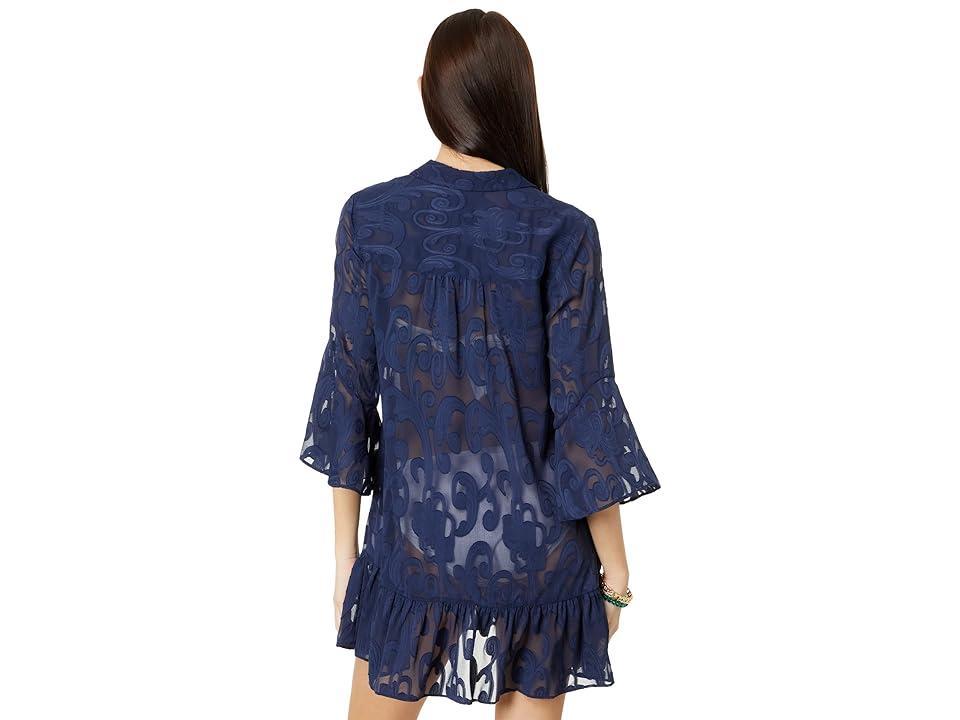 Lilly Pulitzer Linley Coverup (True Poly Crepe Swirl Clip) Women's Dress Product Image