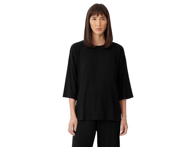 Eileen Fisher Crew Neck Long Top Women's Clothing Product Image