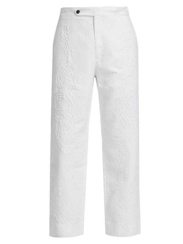 Mens Village Garden Embroidered Trousers Product Image