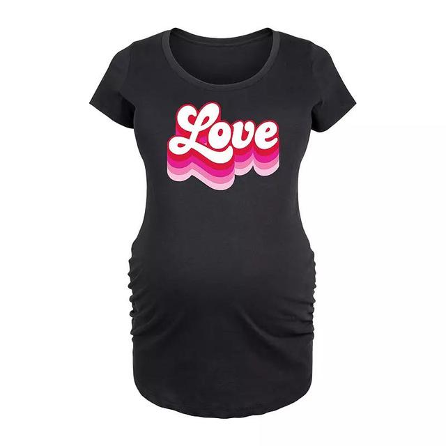 Maternity Retro Love Graphic Tee, Womens Product Image