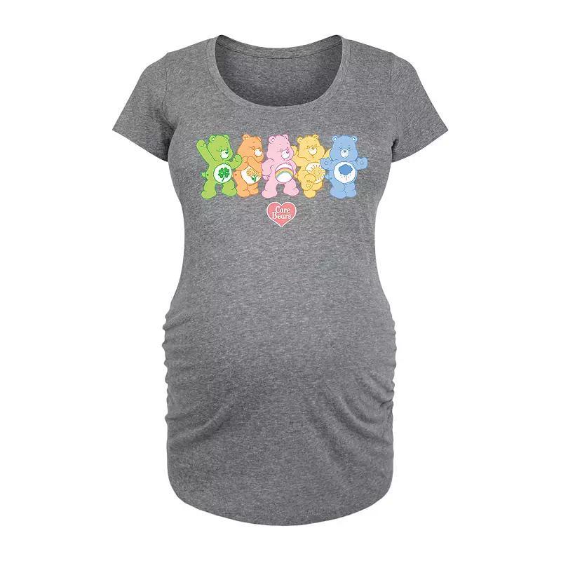 Maternity Care Bears Care Bears Pastel Lineup Graphic Tee, Womens Grey Gray Product Image