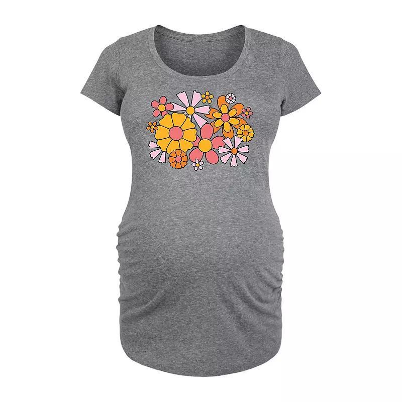 Maternity Vibes Mom Graphic Tee, Womens Grey Gray Product Image