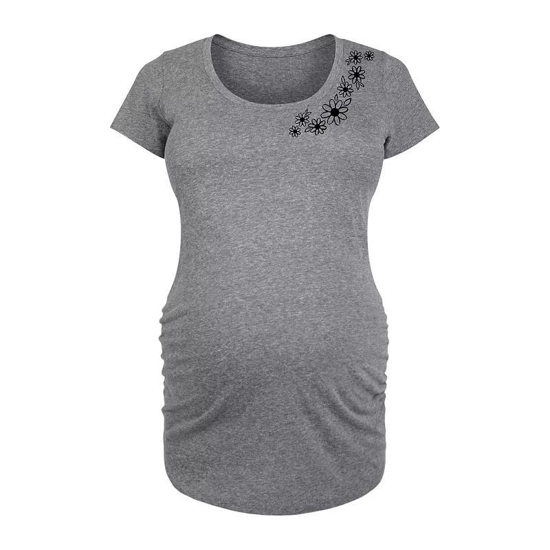 Maternity Peanuts Snoopy Graphic Tee, Womens Grey Gray Product Image