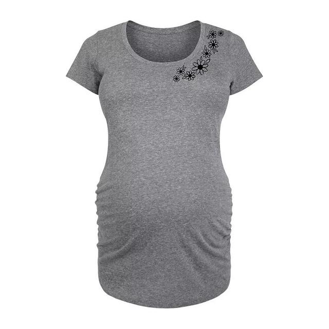 Maternity Peanuts Snoopy Graphic Tee, Womens Grey Gray Product Image